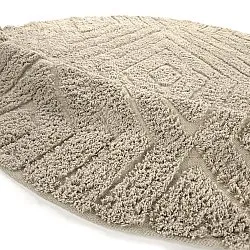 Tapis rond - Amberley Natural Cotton Shaggy (beige)