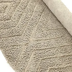 Tapis rond - Amberley Natural Cotton Shaggy (beige)