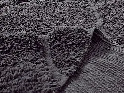 Tapis rond - Andrea Natural Cotton Shaggy (noir)