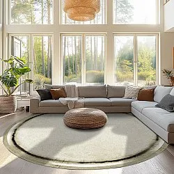 Tapis rond - Arriate (beige/gris)