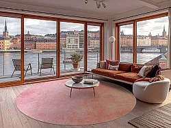 Tapis rond - Baden (rose)