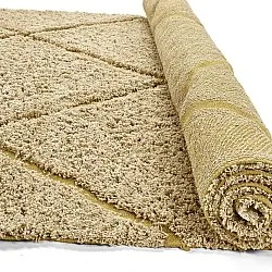 Tapis à poils longs - Bellevue Natural Cotton Shaggy (beige/marron)