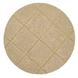 Tapis rond - Bellevue Natural Cotton Shaggy (beige/marron)