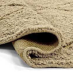Tapis rond - Bellevue Natural Cotton Shaggy (beige/marron)