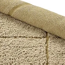Tapis rond - Bellevue Natural Cotton Shaggy (beige/marron)