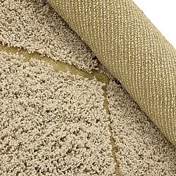 Tapis rond - Bellevue Natural Cotton Shaggy (beige/marron)