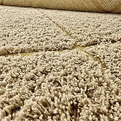 Tapis rond - Bellevue Natural Cotton Shaggy (beige/marron)