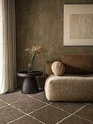 Tapis à poils longs - Bellevue Natural Cotton Shaggy (marron/jaune)