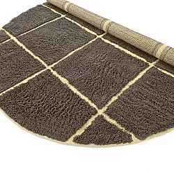 Tapis rond - Bellevue Natural Cotton Shaggy (marron/jaune)