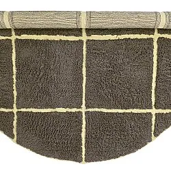 Tapis rond - Bellevue Natural Cotton Shaggy (marron/jaune)