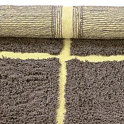 Tapis rond - Bellevue Natural Cotton Shaggy (marron/jaune)