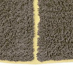 Tapis rond - Bellevue Natural Cotton Shaggy (marron/jaune)