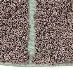 Tapis rond - Bellevue Natural Cotton Shaggy (taupe/vert)