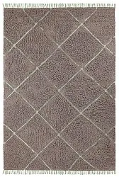 Tapis à poils longs - Bellevue Natural Cotton Shaggy (taupe/vert)
