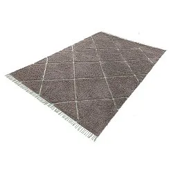 Tapis à poils longs - Bellevue Natural Cotton Shaggy (taupe/vert)