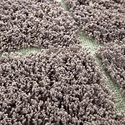 Tapis à poils longs - Bellevue Natural Cotton Shaggy (taupe/vert)