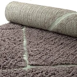 Tapis à poils longs - Bellevue Natural Cotton Shaggy (taupe/vert)
