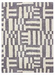 Tapis shaggy - Bergamo Natural Cotton Shaggy (gris/blanc)