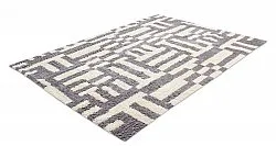 Tapis shaggy - Bergamo Natural Cotton Shaggy (gris/blanc)