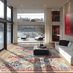 Tapis Wilton - Bohemia (rouge/multicolore)