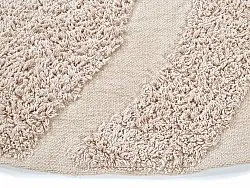 Tapis rond - Bonnie Natural Cotton Shaggy (beige)