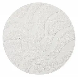 Tapis rond - Bonnie Natural Cotton Shaggy (blanc cassé)