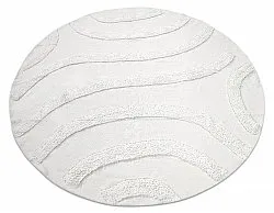 Tapis rond - Bonnie Natural Cotton Shaggy (blanc cassé)
