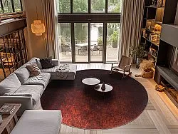 Tapis rond - Bovera (rouge)