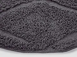 Tapis rond - Brynn Natural Cotton Shaggy (noir)