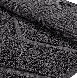 Tapis rond - Brynn Natural Cotton Shaggy (noir)