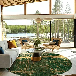 Tapis rond - Cantoria (beige/vert)