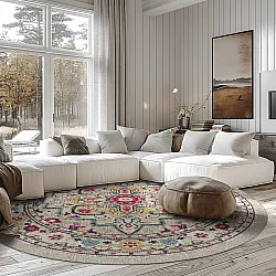 Tapis rond - Castro (multicolore)