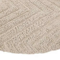 Tapis rond - Conara Natural Cotton Shaggy (beige)
