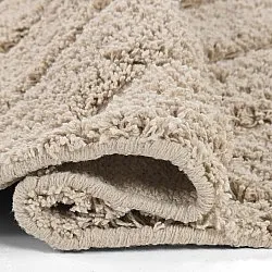 Tapis rond - Conara Natural Cotton Shaggy (beige)