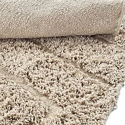 Tapis rond - Conara Natural Cotton Shaggy (beige)
