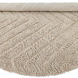 Tapis rond - Conara Natural Cotton Shaggy (beige)