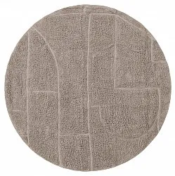 Tapis rond - Cremona Natural Cotton Shaggy (taupe)
