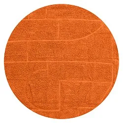 Tapis rond - Cremona Natural Cotton Shaggy (orange)