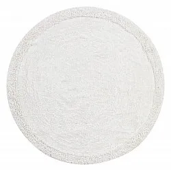 Tapis rond - Ebba Natural Cotton Shaggy (blanc cassé)