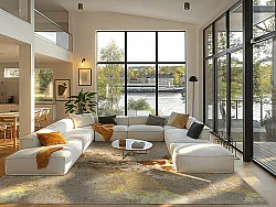 Tapis Wilton - Elena (beige/doré)