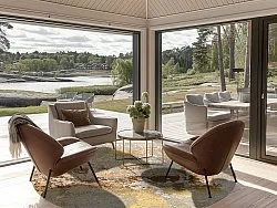 Tapis rond - Elena (beige/doré)