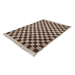 Tapis à poils longs - Elsey Natural Cotton Shaggy (beige/marron)