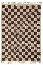 Tapis à poils longs - Elsey Natural Cotton Shaggy (beige/marron)