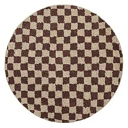 Tapis rond - Elsey Natural Cotton Shaggy (beige/marron)