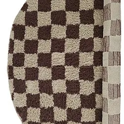 Tapis rond - Elsey Natural Cotton Shaggy (beige/marron)