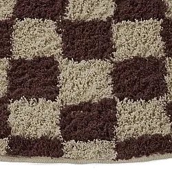 Tapis rond - Elsey Natural Cotton Shaggy (beige/marron)