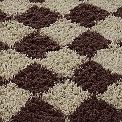 Tapis rond - Elsey Natural Cotton Shaggy (beige/marron)