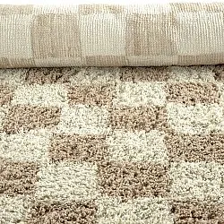 Tapis à poils longs - Elsey Natural Cotton Shaggy (crème/sable)