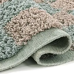 Tapis à poils longs - Elsey Natural Cotton Shaggy (siva/roza)