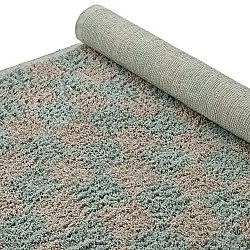 Tapis à poils longs - Elsey Natural Cotton Shaggy (siva/roza)